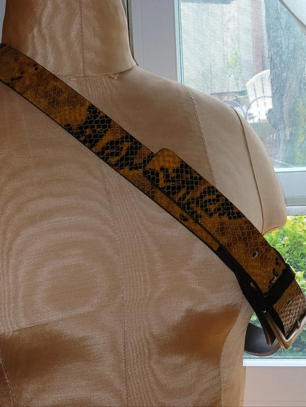 Just Cavalli Snake Print Leather Belt Made In Italy NWOT Suze 95/110